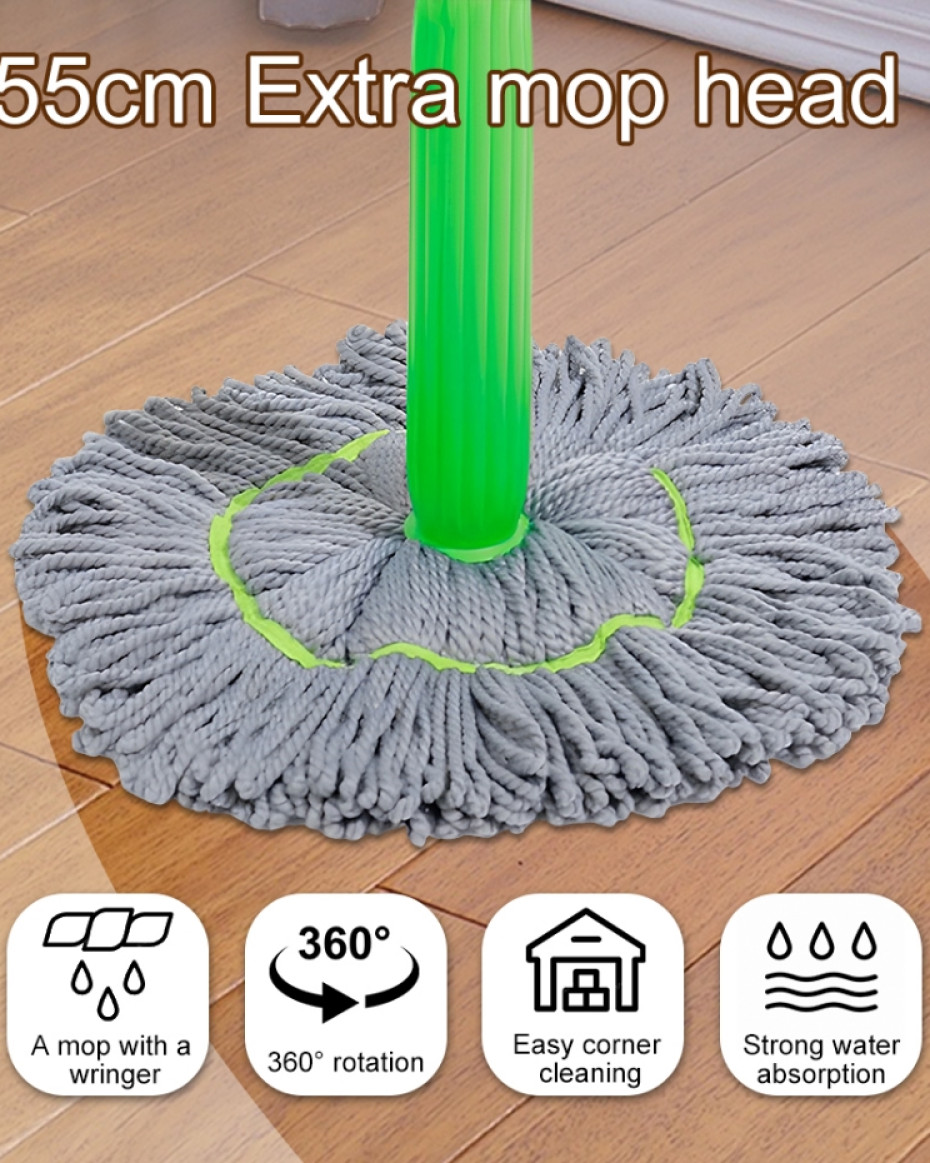 *2 in 1 Dehydrated Floor Cleaning Mop Rotatable Adjustable Cleaning Mop Microfiber Mop Wet and Dry
