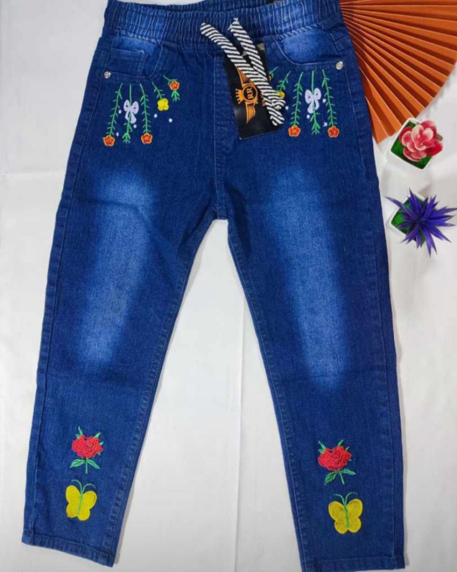 *Quality Flowered design girls jean