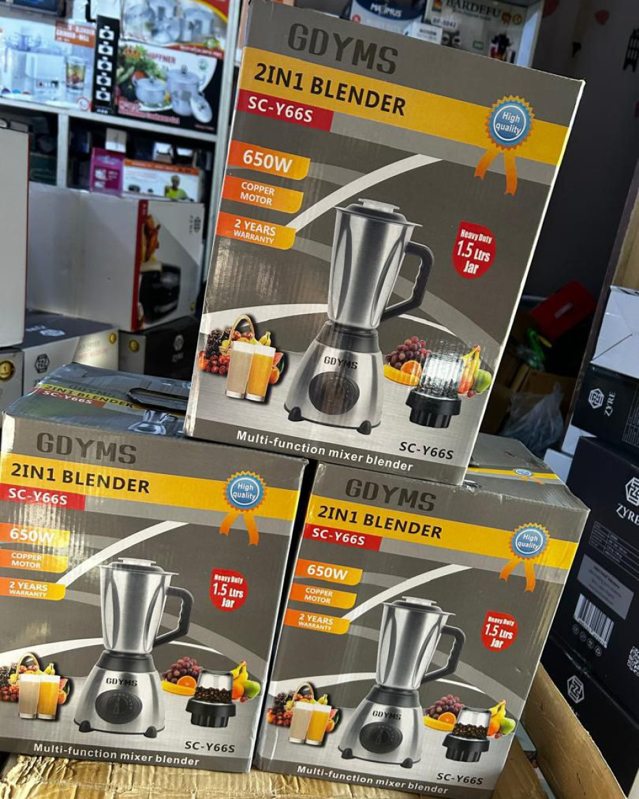 *2 IN 1 GLASS JAR,1.5LTRS JAR STEEL BLENDER