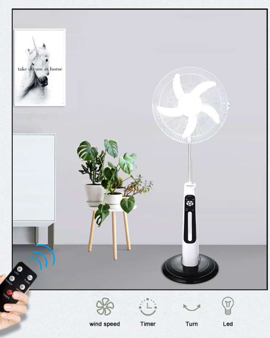 *18 INCHES MAXIMUS RECHARGEABLE STANDING FAN WITH REMOTE CONTROL....