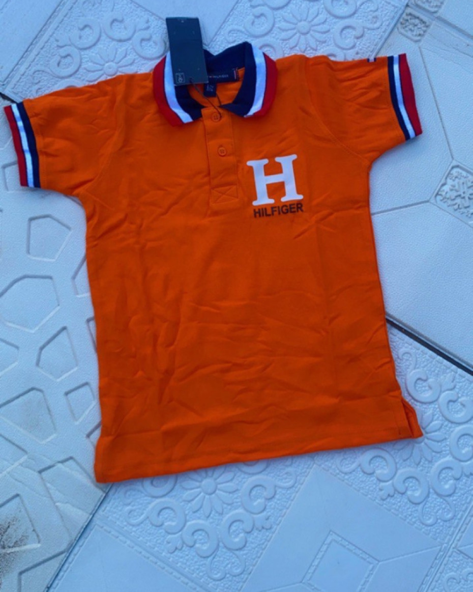 *TOP CLASS TOMMY HILFIGER KIDDIES UNISEX POLO T-SHIRT* ❌ RED