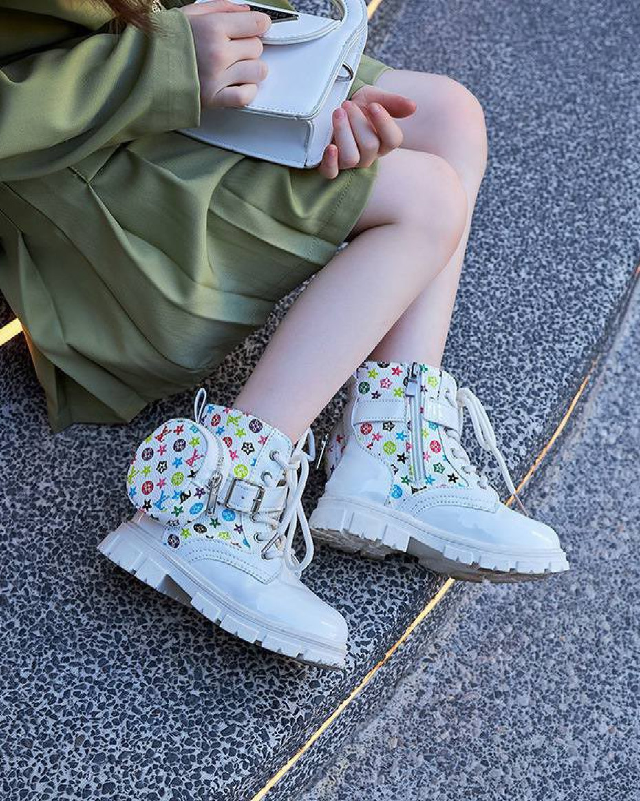 HIGH QUALITY UNISEX LV BOOT SHOE WITH PURSES White