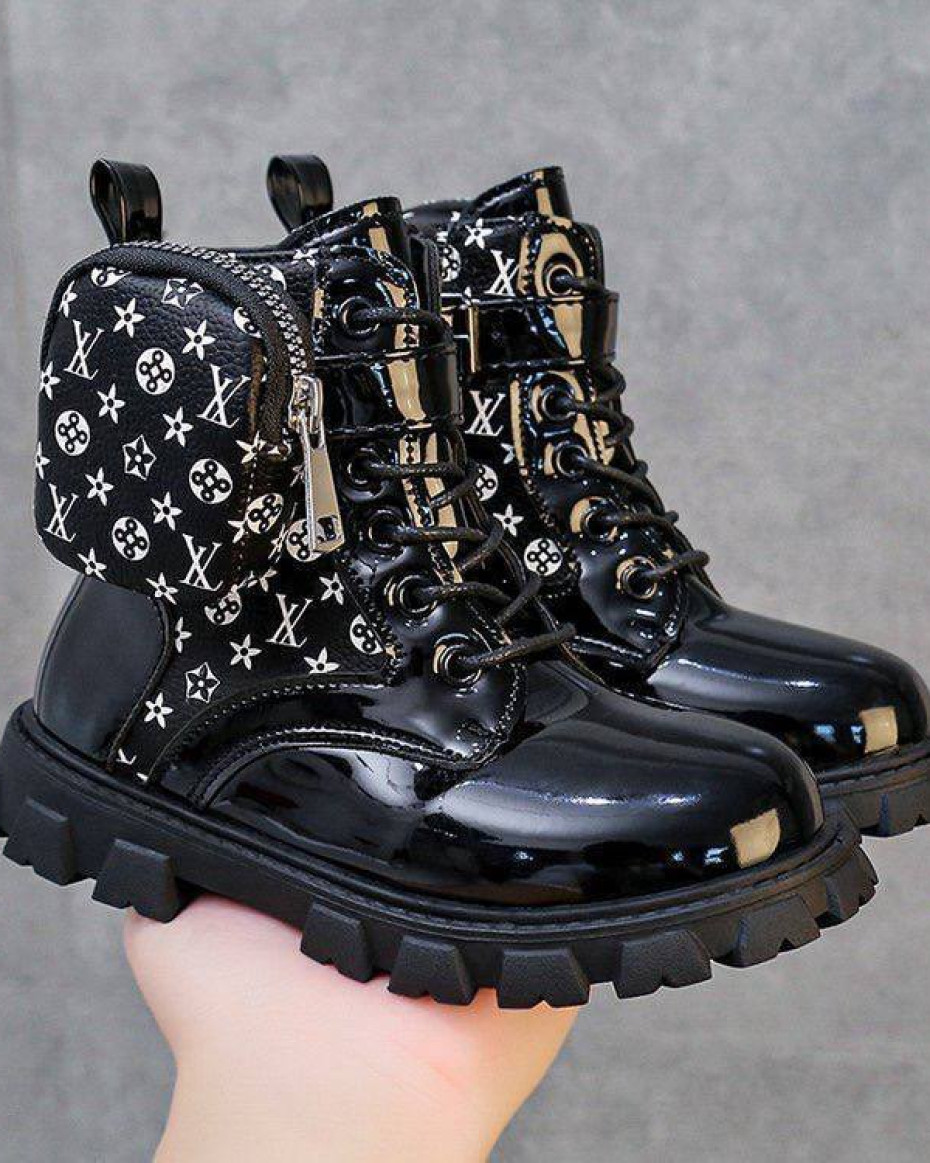 HIGH QUALITY UNISEX LV BOOT SHOE WITH PURSES Black