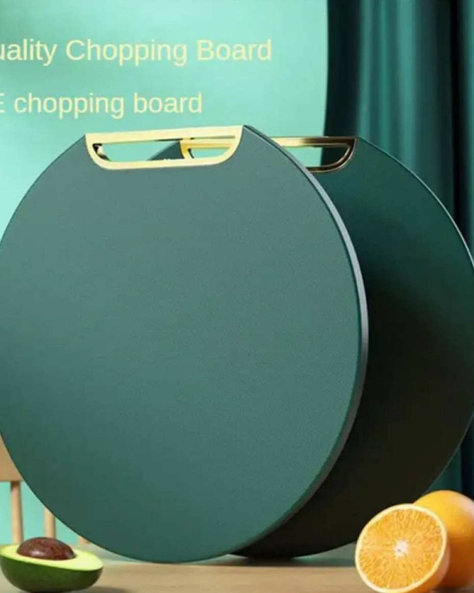 PE Cutting Board Anti-skid Chop Bone Green Cutting Board Round Double-sided Chopping Board