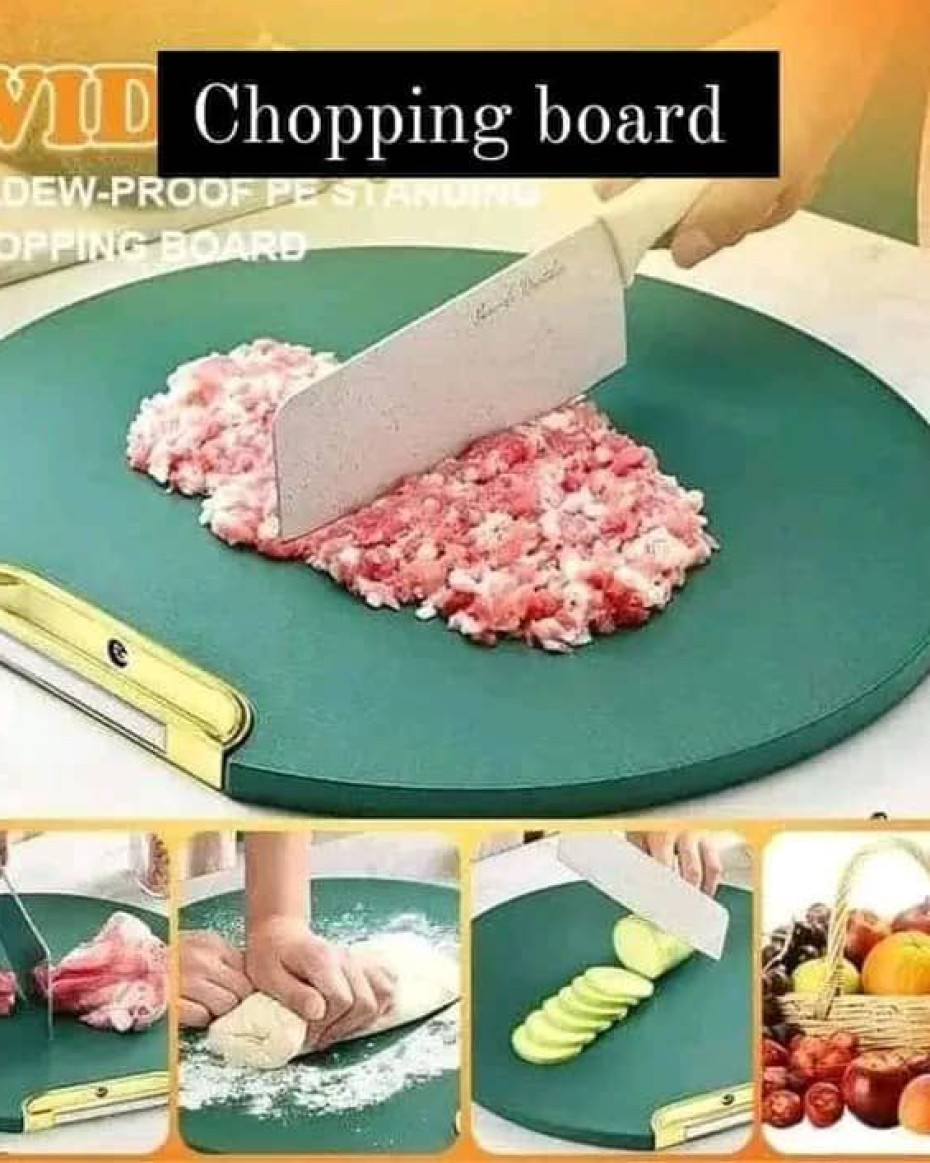 PE Cutting Board Anti-skid Chop Bone Green Cutting Board Round Double-sided Chopping Board