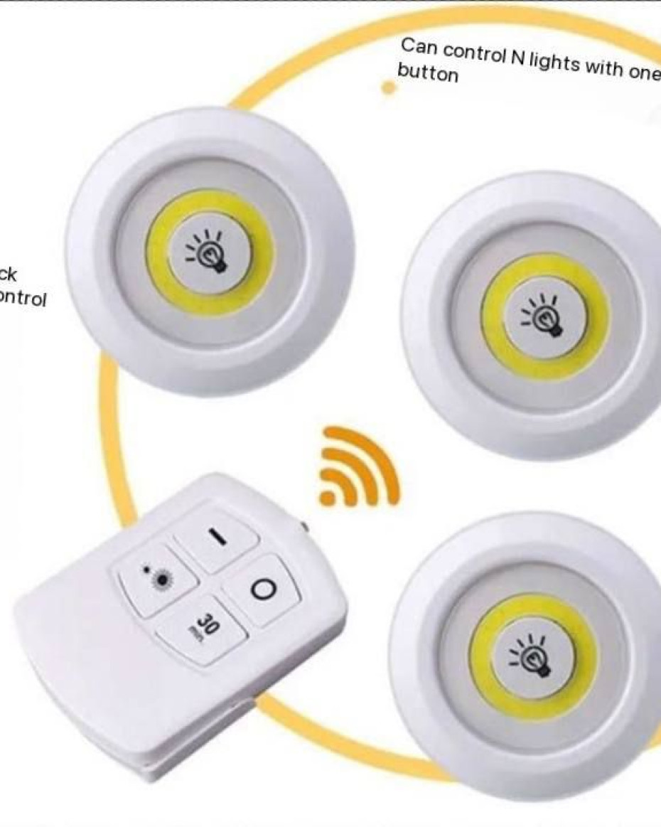 *BATTERY OPERATED LED UNDER CABINET LIGHT WITH REMOTE CONTROL