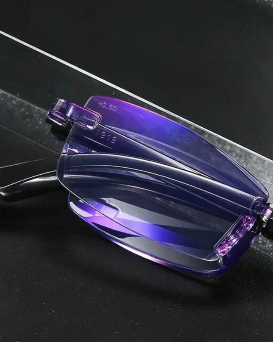 *Anti Blue Frameless Ultra Light Foldable Presbyopia Eye Glasses..