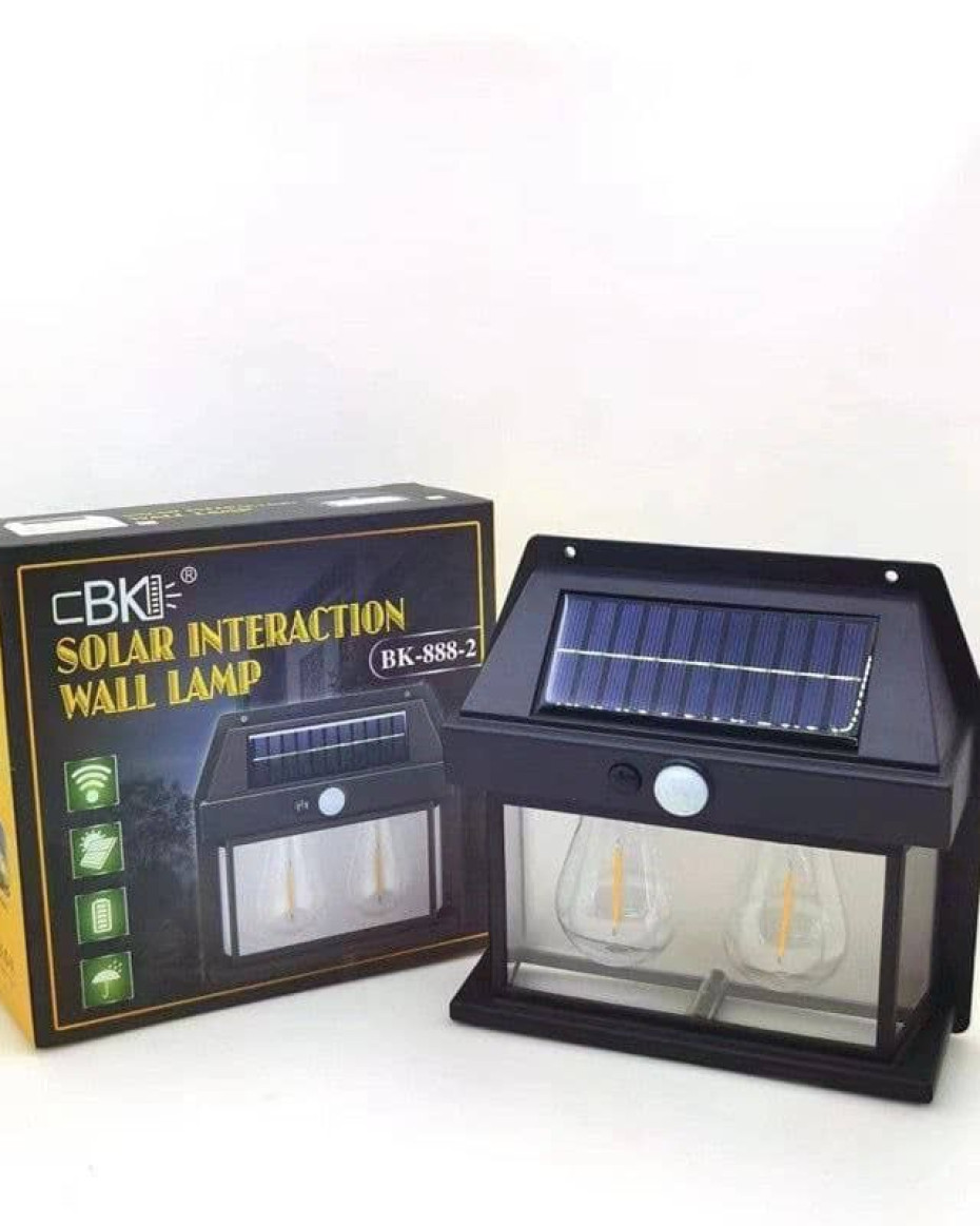 *SOLAR RECHARGE INTERACTION/MOVEMENT SENSOR WALL LAMP