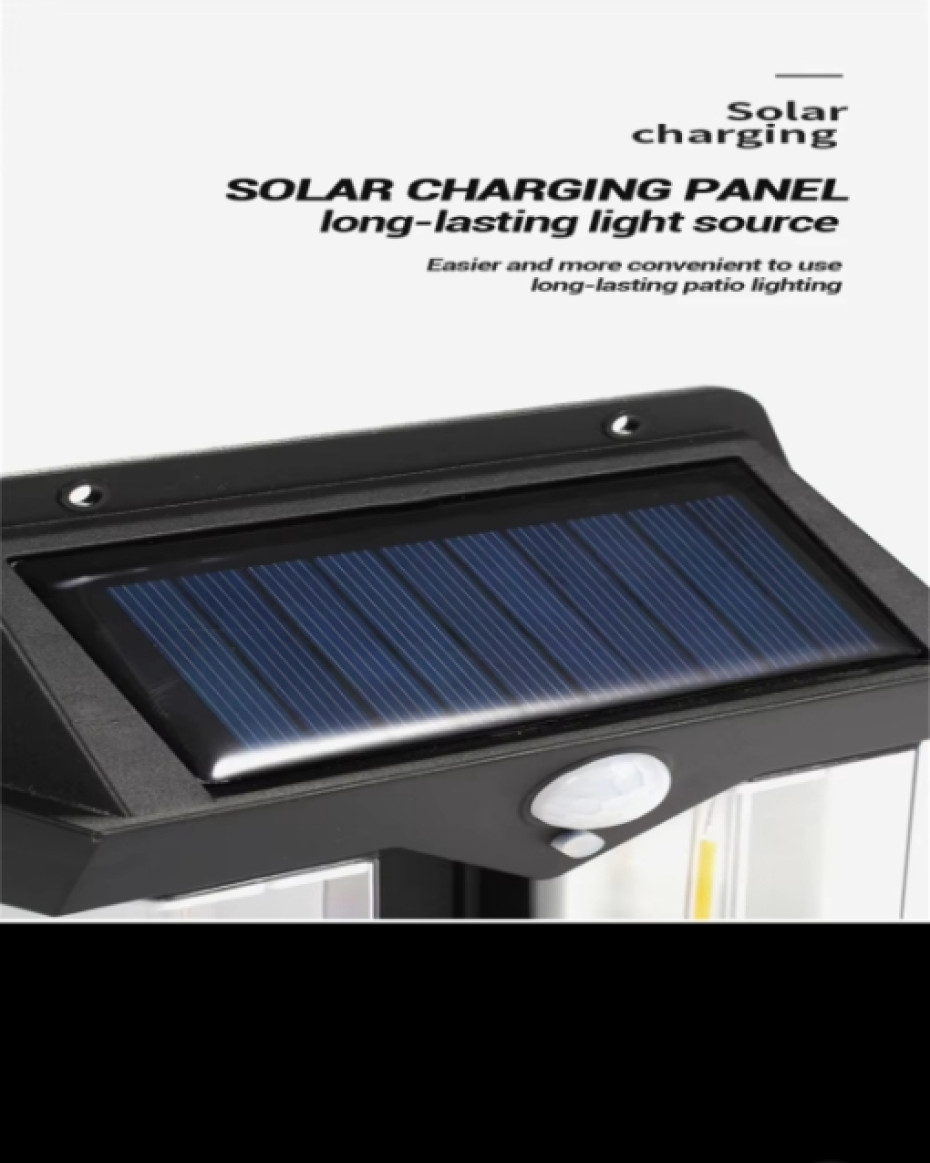 *SOLAR RECHARGE INTERACTION/MOVEMENT SENSOR WALL LAMP