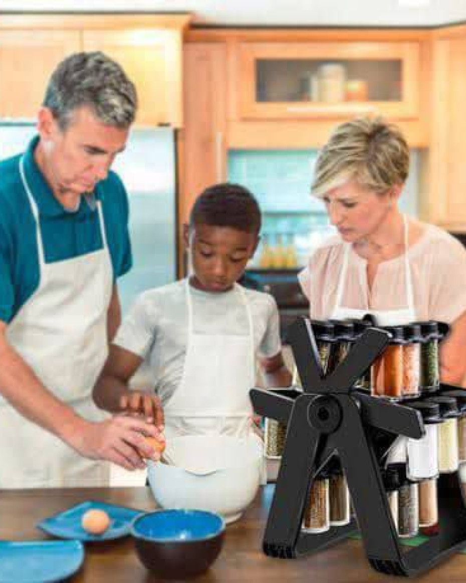 *° ROTATING '18in1' SPICE RACK & CONTAINERS