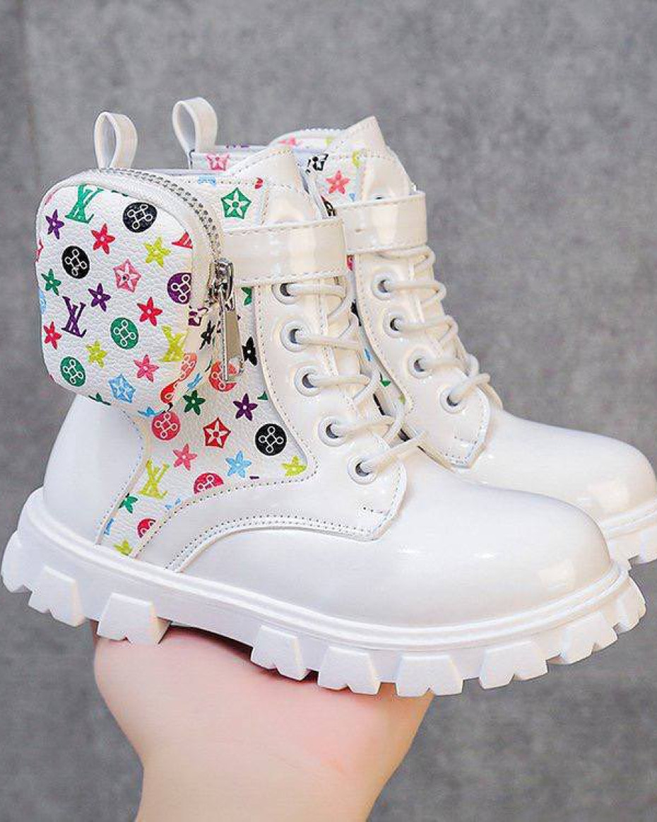 HIGH QUALITY UNISEX LV BOOT SHOE WITH PURSES White