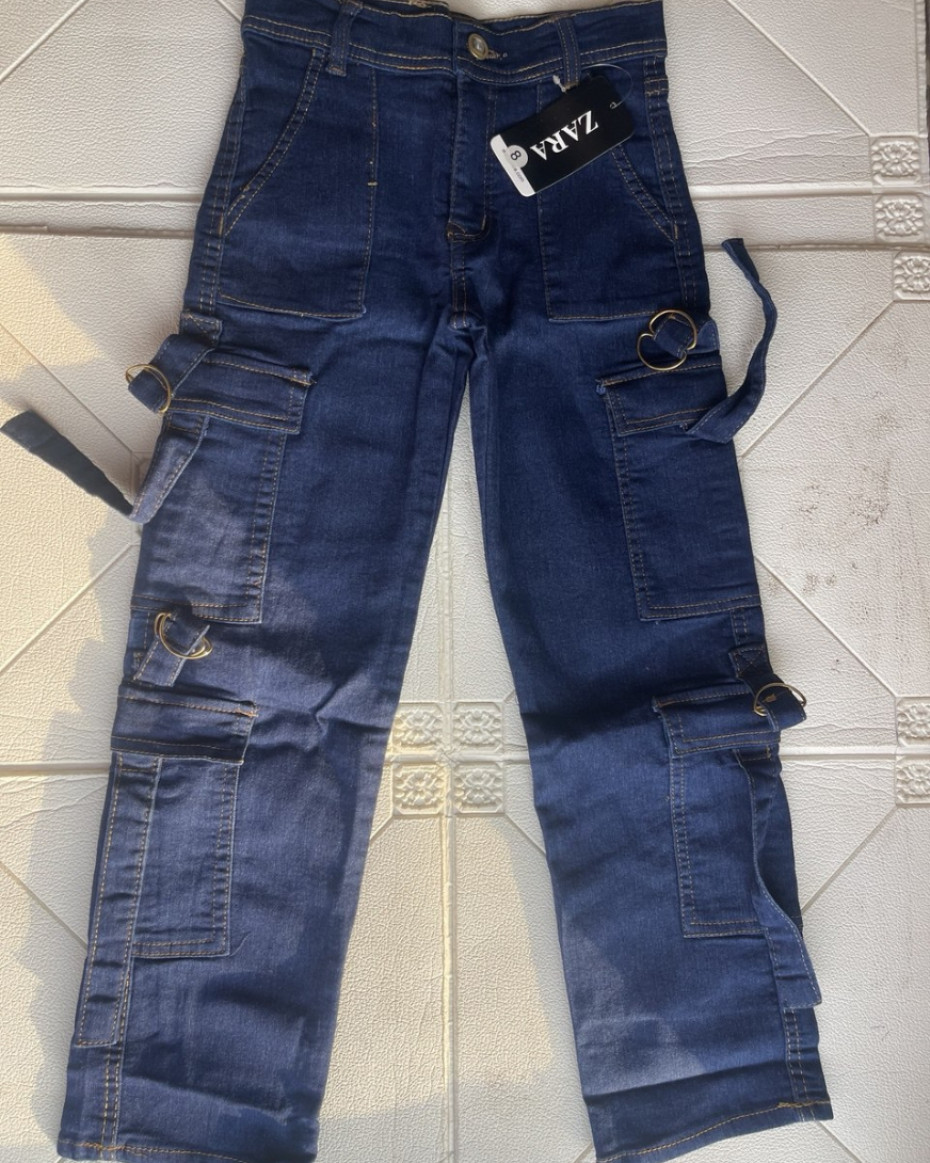 Baggy Quality Unisex Multi Pocket Combat Jeans..