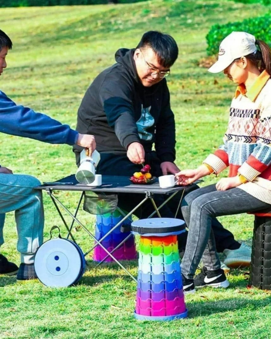 *300KG RETRACTABLE TELESCOPIC FOLDABLE STOOL..