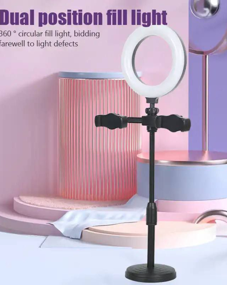 *Dual 6 Inches Mobile Selfie Ringlight Photography Ringlight
