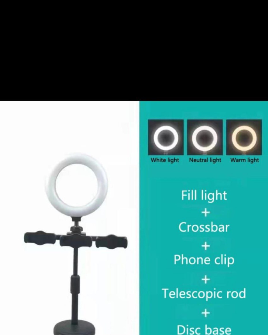 *Dual 6 Inches Mobile Selfie Ringlight Photography Ringlight