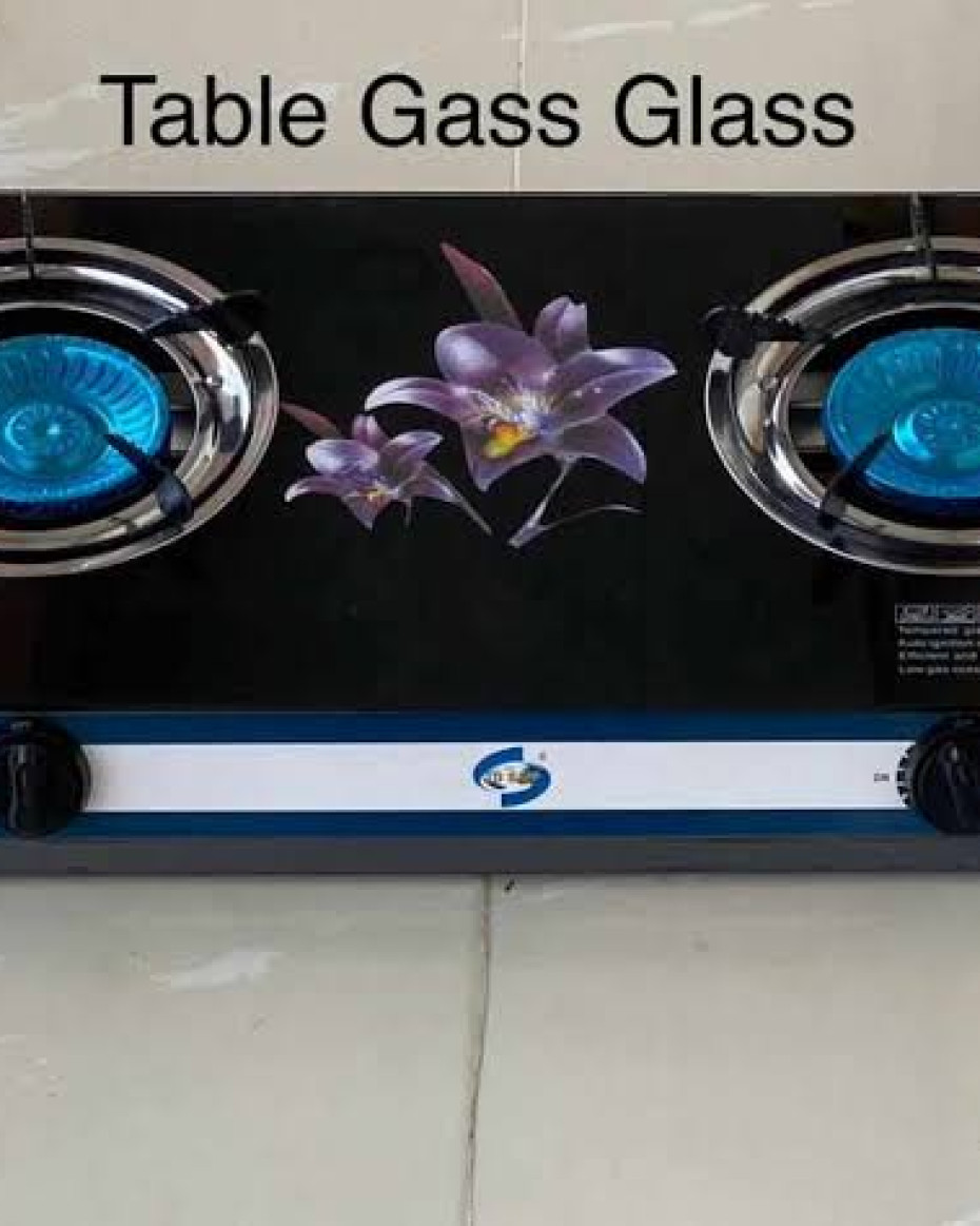 2 FACE BURNER GLASS AUTO IGNITION TABLE GAS COOKER...