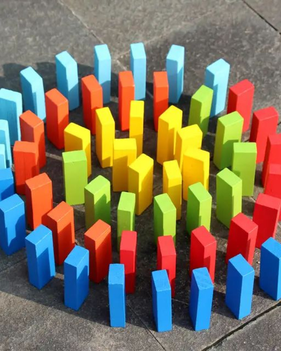 *Montessori Tumbling Tower Stackable Wood Building Blocks for eye and hand coordinations for Adults &kids.