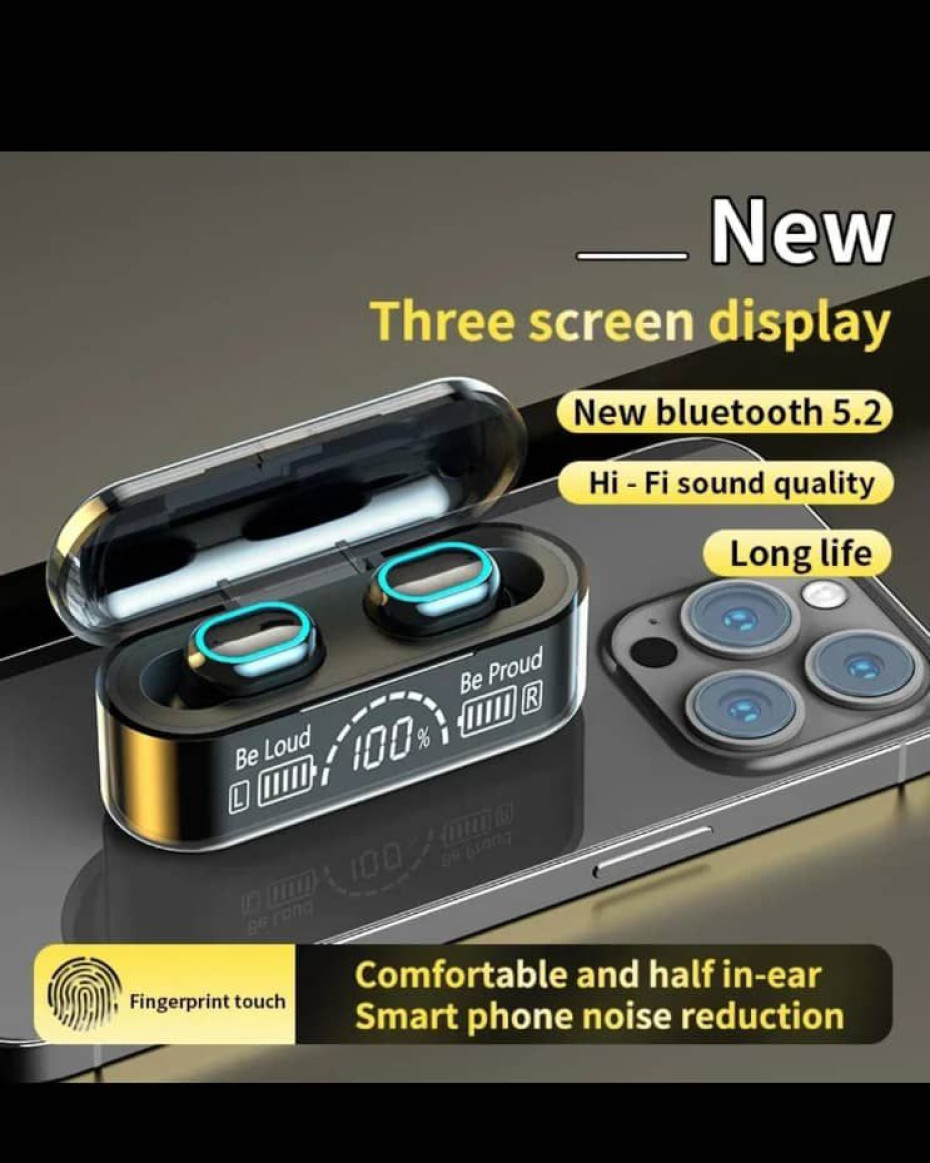 *G35 BLUETOOTH EAR HANGING WEAR FINGER PRINT TOUCH WIRELESS EARPHONE