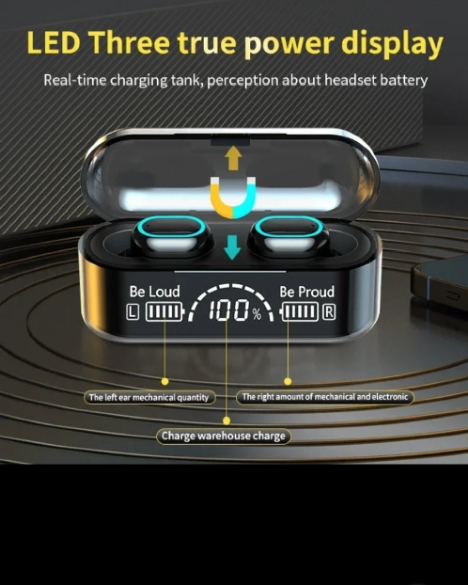 *G35 BLUETOOTH EAR HANGING WEAR FINGER PRINT TOUCH WIRELESS EARPHONE