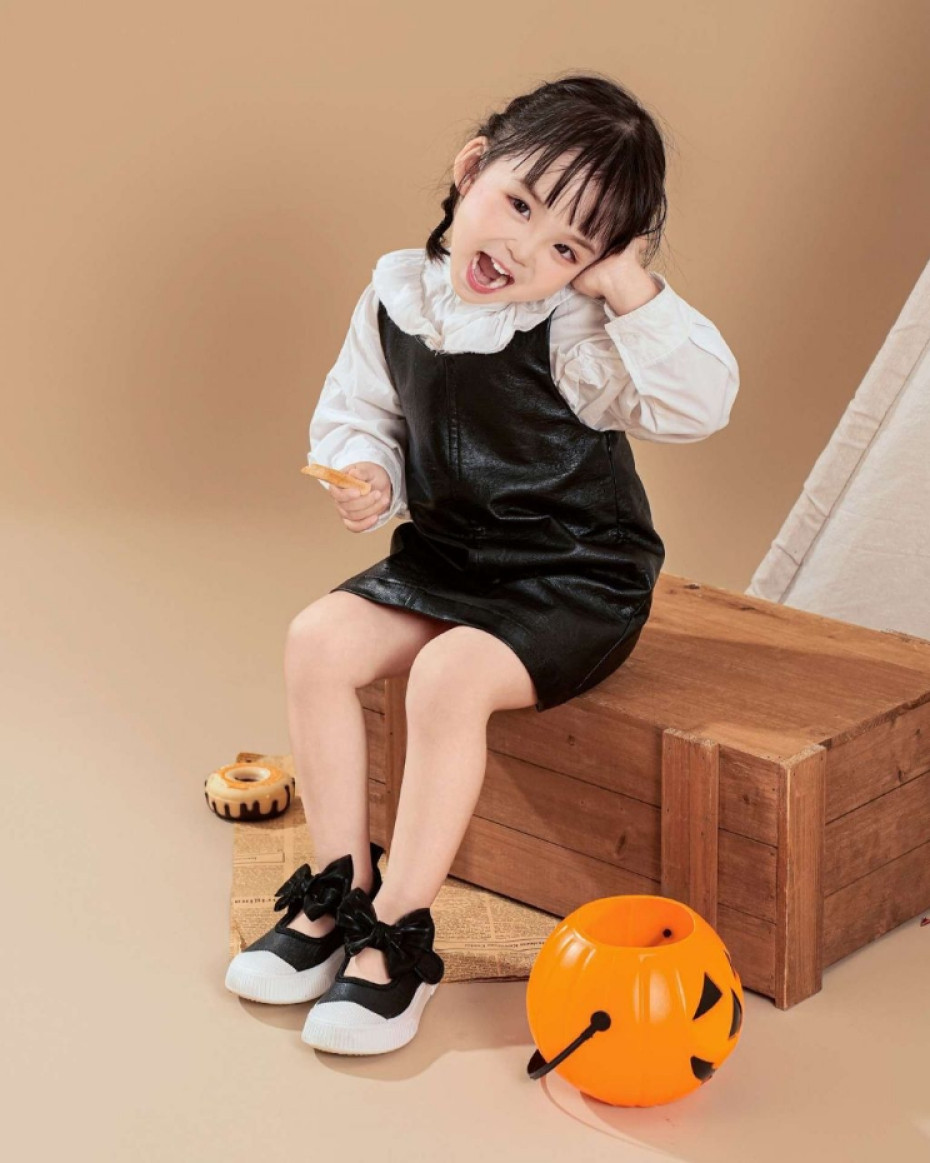 MARY JANE HIGH QUALITY GLITTERY COMFY GIRLS FULL COVER SHOE WITH KNOTTED BOW LILAC