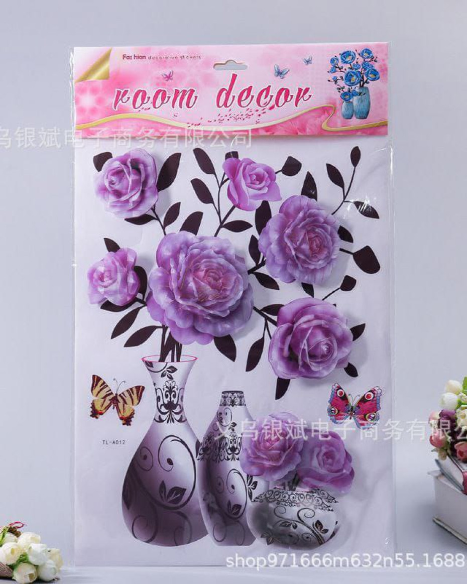 *3D Flowers decoration waterproof stickers