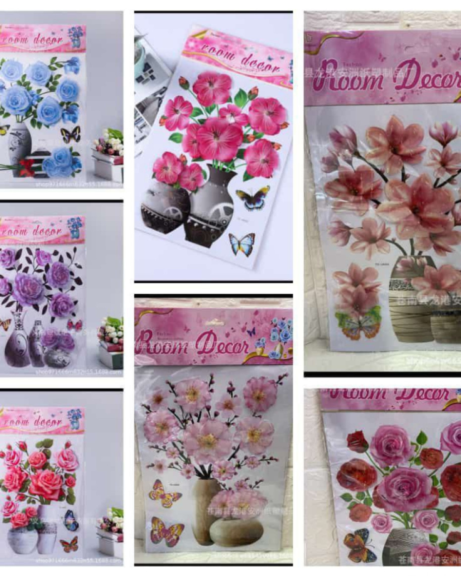 *3D Flowers decoration waterproof stickers