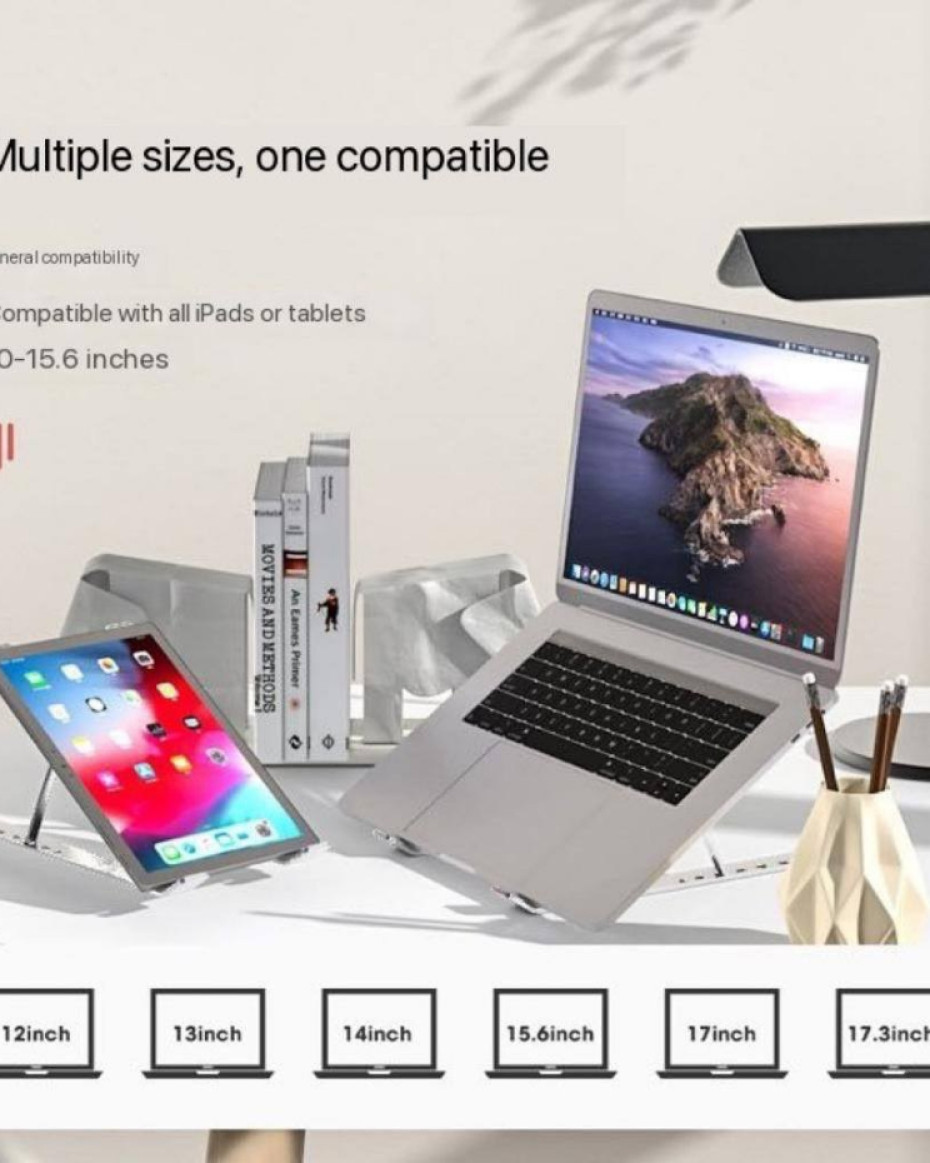 *STAINLESS STEEL FOLDABLE LAPTOP STAND