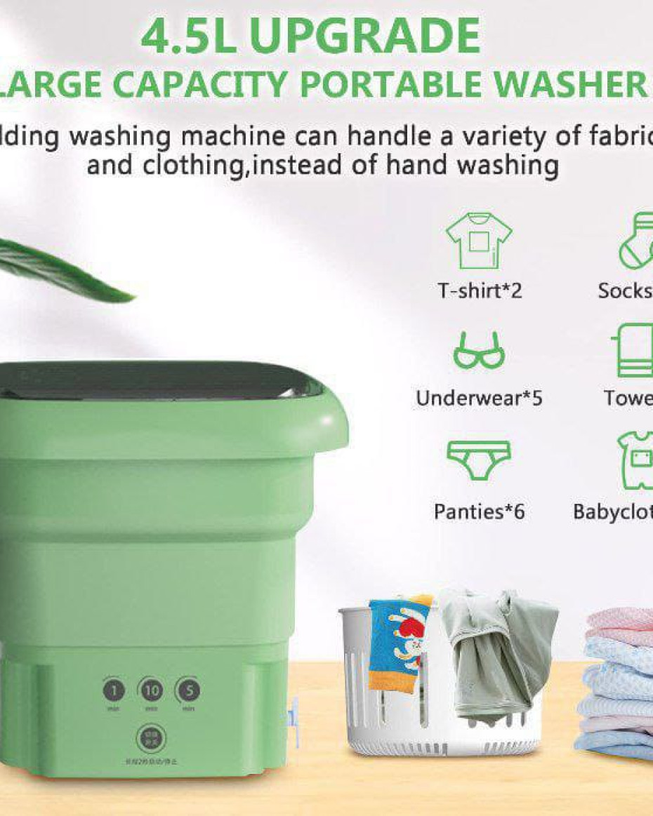 *PORTABLE FOLDABLE MINI BUCKET WASHING MACHINE...