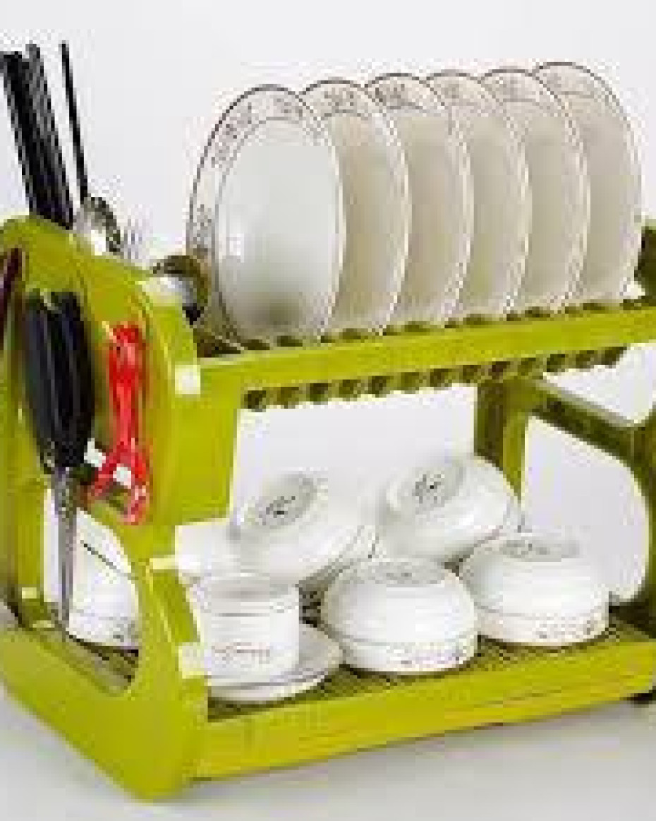 *NON RUSTY DOUBLE STEP PLATE/DISH RACK WITH HOLDER...