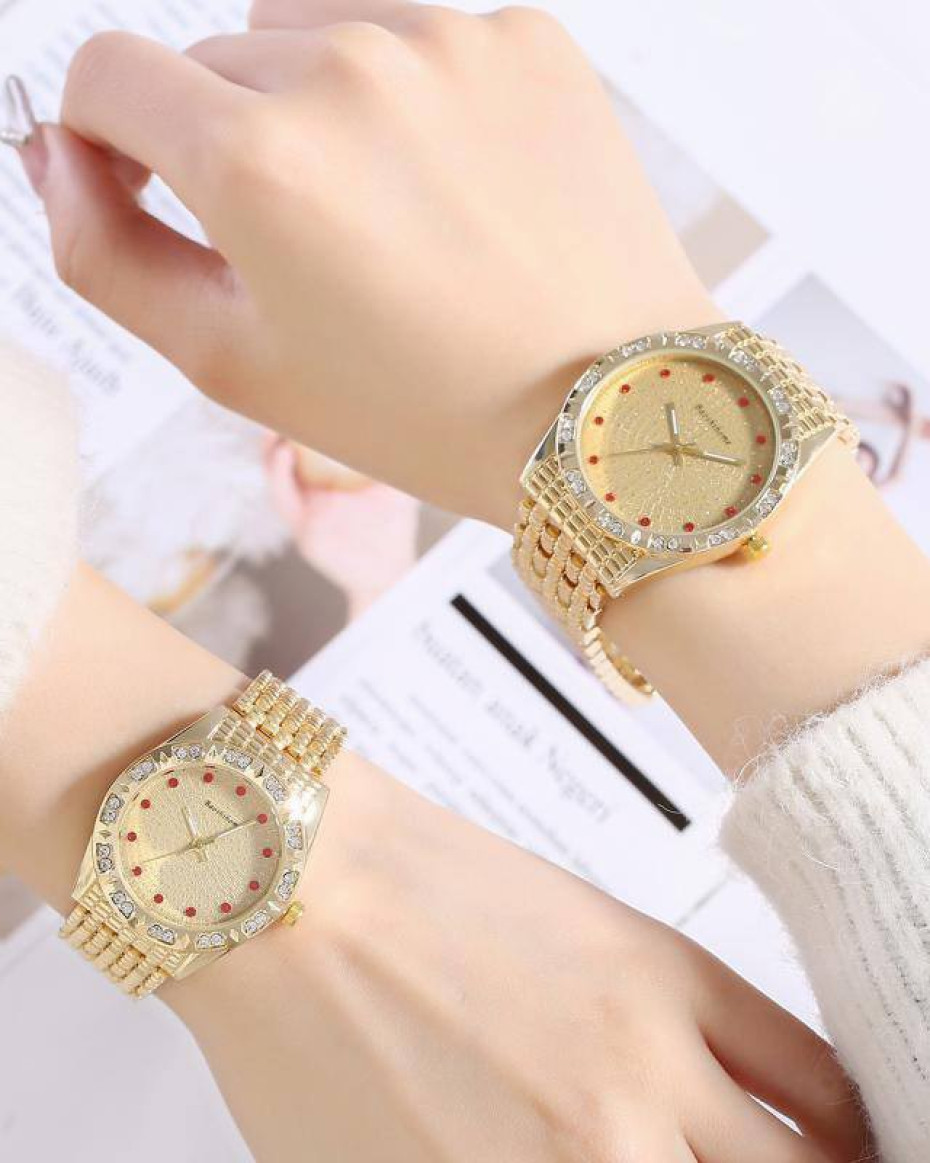 *QUALITY ANNIE &DANNY COUPLE STUDED WRISTWATCH