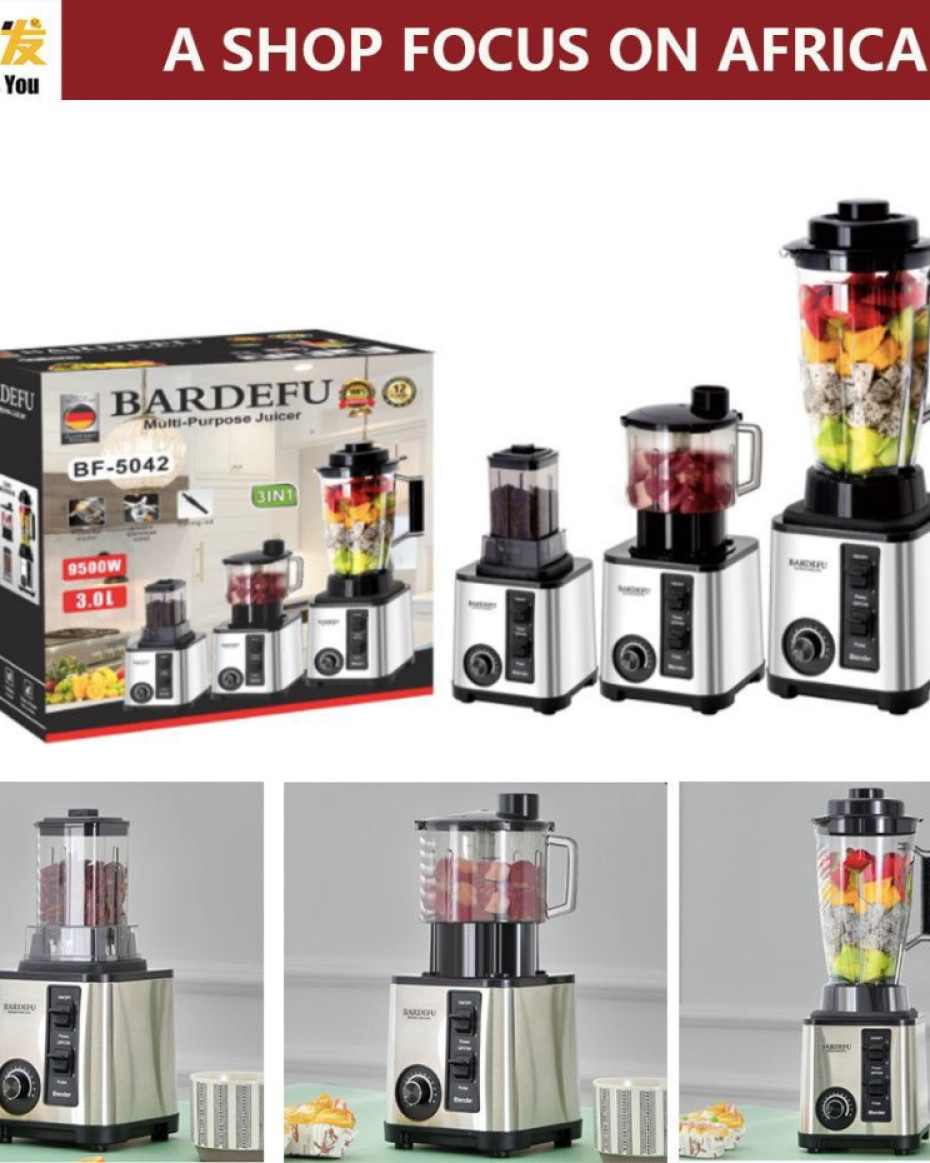 ORIGINAL QUALITY 3CUP 9500WATT BARDEFU BLENDER WITH ENGINEBF