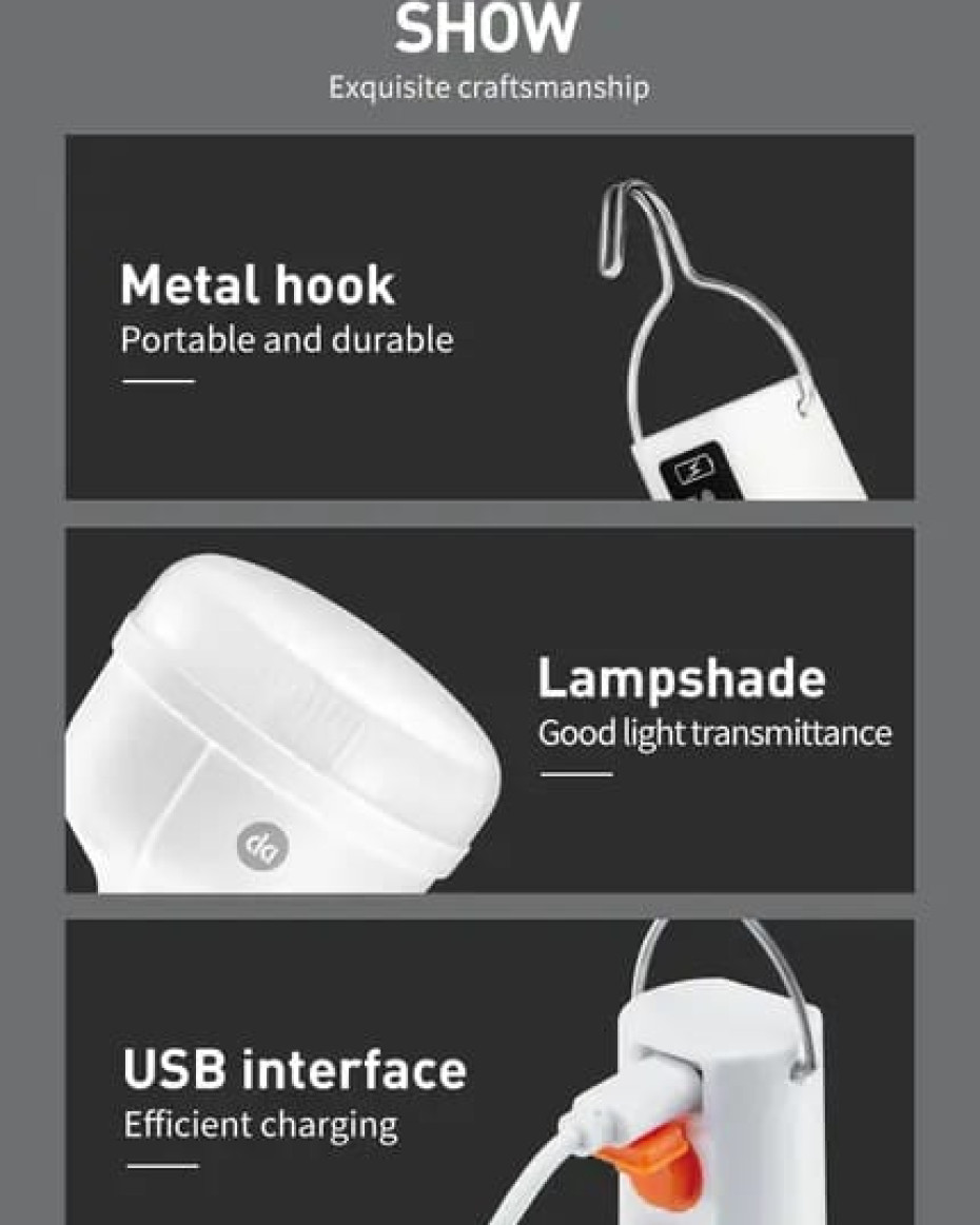 *Tested & Trusted Long lasting Full LED Rechargeable Hangeable bulb..