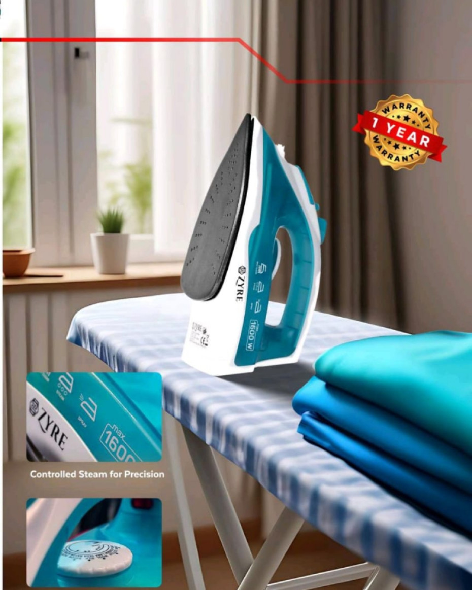 *QUALITY ZYRE BIG STEAM IRON•••