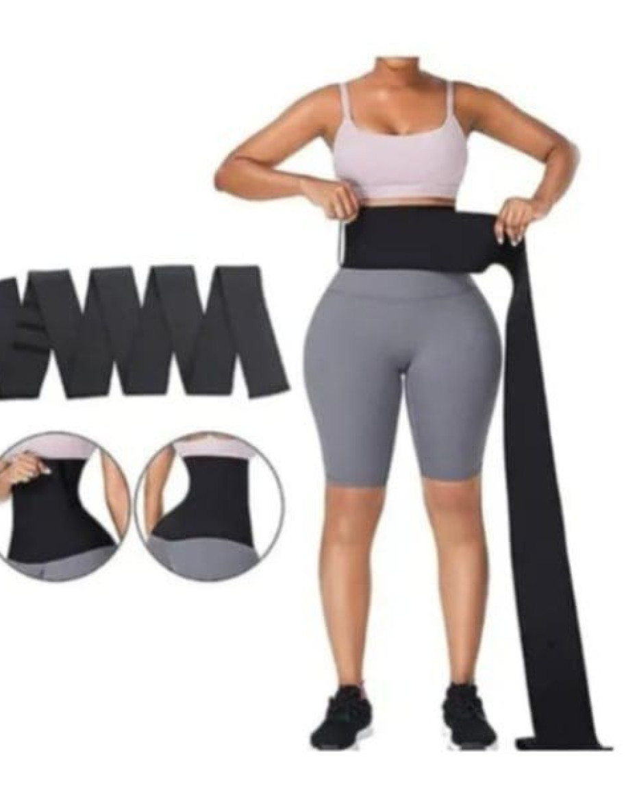 *IMPORTED QUALITY STRONG THICK TUMMY WRAP COLOR BLACK ONLY